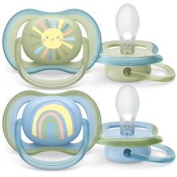 Suzeta simetrica ortodontica din silicon Philips Avent Ultra Air Boy (0-6 luni), 2 buc. cumpăra în Chișinau. Foto 1