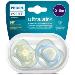 Suzeta simetrica ortodontica din silicon Philips Avent Ultra Air Boy (0-6 luni), 2 buc. cumpăra în Chișinau. Foto 2