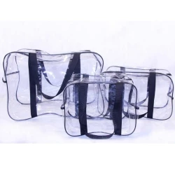 Набор из 3 прозрачных сумок для роддома EcoNova Delight Black купить в Кишиневе. Фото 1