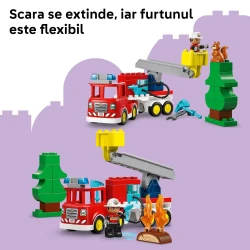 Set construcție Lego Duplo Fire Truck with Hose and Firefighter, 28 elemente cumpăra în Chișinau. Foto 7