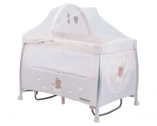 Манеж-кровать 2 в 1 KikkaBoo Dreamy Bear Beige купить в Кишиневе