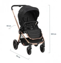Carucior 3 in 1 KikkaBoo Vicenza Premium Black cumpăra în Chișinau. Foto 12