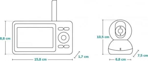 Monitor video bebeluși Lionelo Babyline 8.2, 4.3", 300 m cumpăra în Chișinau. Foto 7