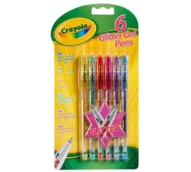 Цветные гелевые ручки с блестками Crayola (6 шт.) купить в Кишиневе. Фото 1