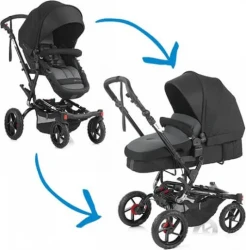Carucior 3 in 1 Jane Silla Crosswalk Convert + Koos I-size Micro Jet Black cumpăra în Chișinau. Foto 3