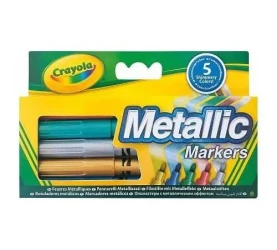 Markere de culori metalic Crayola, 5 buc. cumpăra în Chișinau. Foto 1