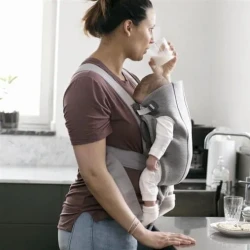 Анатомический мультифункциональный рюкзак-кенгуру BabyBjorn Mini Light Grey, 3D Jersey купить в Кишиневе. Фото 4