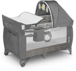 Манеж-кровать 2 в 1 Lionelo Sven Plus Grey Scandi купить в Кишиневе. Фото 1