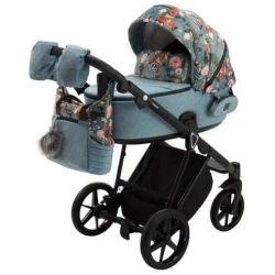 Carucior 2 in 1 Adamex Porto Flowers Blue cumpăra în Chișinau. Foto 2
