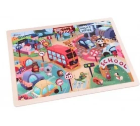 Puzzle de lemn Clasic World "Orașul animalelor" cumpăra în Chișinau. Foto 1