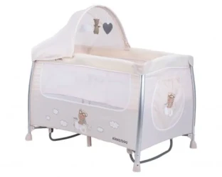 Манеж-кровать 2 в 1 KikkaBoo Dreamy Bear Beige купить в Кишиневе. Фото 2