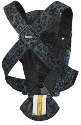 Анатомический мультифункциональный рюкзак-кенгуру BabyBjorn Mini Anthracite/Leopard, хлопок купить в Кишиневе. Фото 2