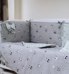 Lenjerie de patut 8 piese PernaMea Baby Panda Turcoaz cumpăra în Chișinau. Foto 1