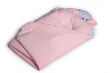 Комплект конверт-плед с подушкой Twins Bear Pink купить в Кишиневе. Фото 2