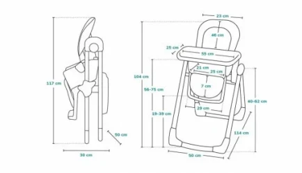 Scaun de masa Lionelo Linn Plus Beige cumpăra în Chișinau. Foto 12