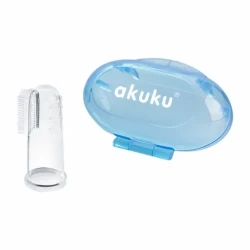 Degetar din silicon pentru gingii Akuku Blue (0+ luni) cumpăra în Chișinau. Foto 1