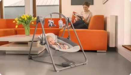 Sezlong-balansoar Lionelo Otto Cozy Grey Concrete cumpăra în Chișinau. Foto 5