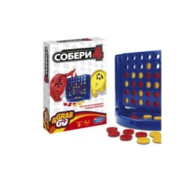 Настольная игра Hasbro "Собери 4" (дорожная) купить в Кишиневе. Фото 3