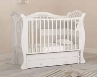 Patuc pe balansoar cu sertar Gandylyan Gabriela Lux alb cumpăra în Chișinau. Foto 1