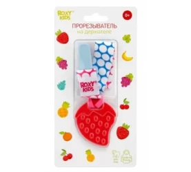 Прорезыватель на держателе Roxy Клубничка (голубой/розовый) купить в Кишиневе. Фото 2