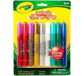 Клей с блестками Crayola (9 шт.) купить в Кишиневе. Фото 1