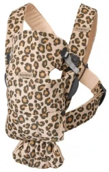 Анатомический мультифункциональный рюкзак-кенгуру BabyBjorn Mini Beige/Leopard, хлопок купить в Кишиневе. Фото 2