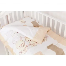 Lenjerie de patut (3 elemente) Twins Dolce Friends Beige cumpăra în Chișinau. Foto 2