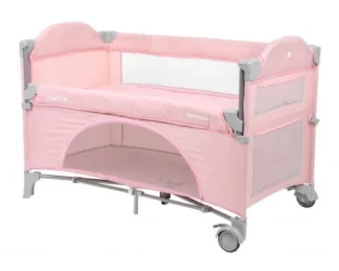 Манеж-кровать 2 в 1 KikkaBoo Milky Way Pink купить в Кишиневе. Фото 2