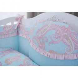Lenjerie de patut 6 piese Perina Chantelle Albastru deschis cumpăra în Chișinau. Foto 2