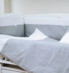 Комплект в кроватку 8 предметов PernaMea Elegance Buline Gri купить в Кишиневе. Фото 1