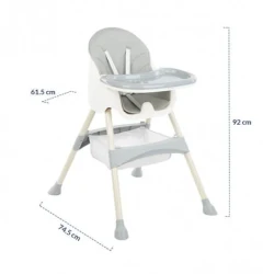Стульчик для кормления 2 в 1 KikkaBoo Brie Grey купить в Кишиневе. Фото 7