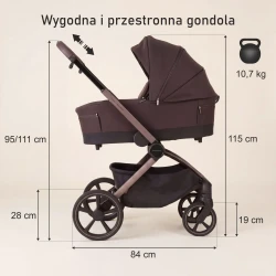 Cărucior 2/1 Adamex Como Chocolate Brown cumpăra în Chișinau. Foto 13