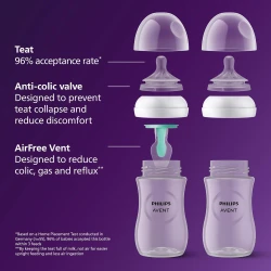 Бутылочка для кормления из полипропилена Philips Avent Natural Response AirFree Elephant, 260 мл купить в Кишиневе. Фото 5