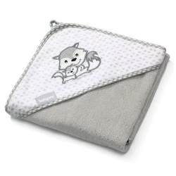 Prosop de baie BabyOno Fox Grey, 76x76 cm cumpăra în Chișinau. Foto 1