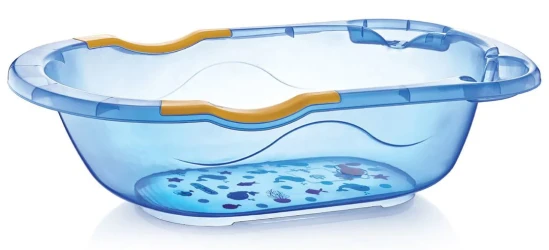 Ванночка детская со сливом BabyJem Round Transparent Blue, 80 см купить в Кишиневе