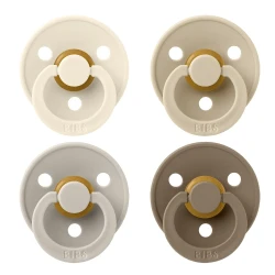 Suzetă rotundă din latex Bibs Ivory & Sand & Vanilla & Dark Oak (0-6 luni), 4 buc. cumpăra în Chișinau. Foto 1