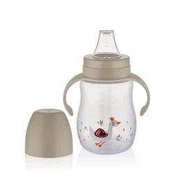 Бутылочка стеклянная для младенцев BabyJem Beige, 250 мл купить в Кишиневе. Фото 2