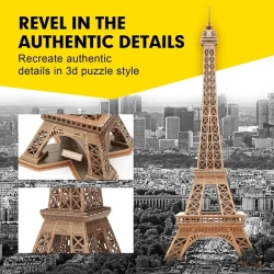Puzzle 3D Cubic Fun Eiffel Tower, 80 elemente cumpăra în Chișinau. Foto 7