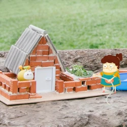 Set construcție Mideer cu cărămizi Cabană, 143 elemente cumpăra în Chișinau. Foto 3