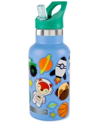 Sticluță cu pai Skip Hop cu autocolante G Blue (4 ani+), 380 ml cumpăra în Chișinau. Foto 3