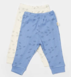 Pantaloni BabyCosy Modal Blue & Ivory, 2 buc. (18-24L) cumpăra în Chișinau. Foto 1