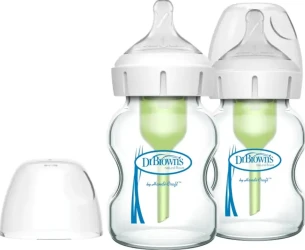 Biberon pentru bebeluși din sticla Dr. Browns Options+ cu gât larg, 150 ml, 2 buc. cumpăra în Chișinau. Foto 1