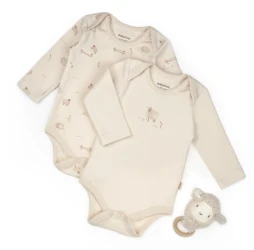 Боди с длинным рукавом BabyCosy Cream, 2 шт. (6-9М) купить в Кишиневе. Фото 1