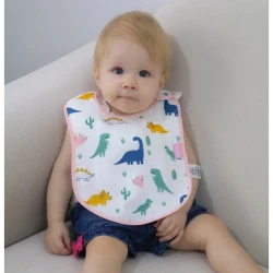 Муслиновый слюнявчик BabyJem Dino Pink купить в Кишиневе. Фото 2