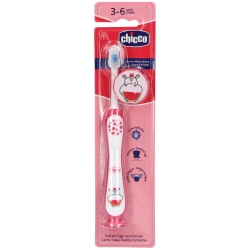 Periuță de dinți pentru copii Chicco Hippo Pink (3-6 ani) cumpăra în Chișinau. Foto 1