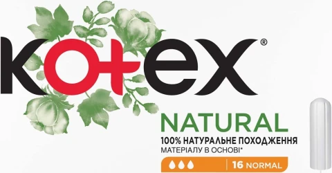 Тампоны Kotex Natural Normal, 16 шт. купить в Кишиневе. Фото 1