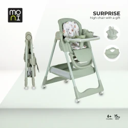 Стульчик для кормления Moni Surprise White купить в Кишиневе. Фото 9