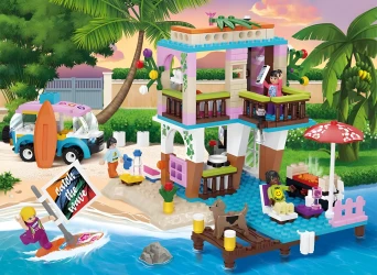 Конструктор Blocki MyGirls Beach House Дом на пляже, 371 элементов купить в Кишиневе. Фото 3
