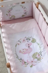 Lenjerie de pătuț Veres Flamingo pink new (6 piese), 120x60 cm cumpăra în Chișinau. Foto 2