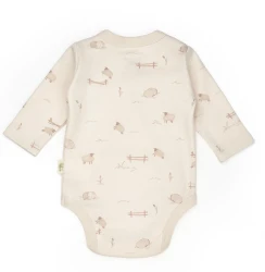 Body cu mânecă lungă BabyCosy Cream & Ecru, 2 buc. (3-6L) cumpăra în Chișinau. Foto 4